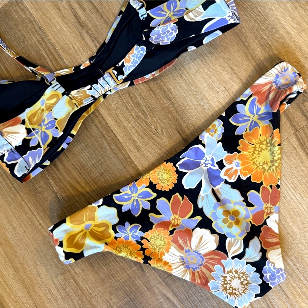 L*Space Floral Bikini in Black and Yellow - Picture 6 of 8
